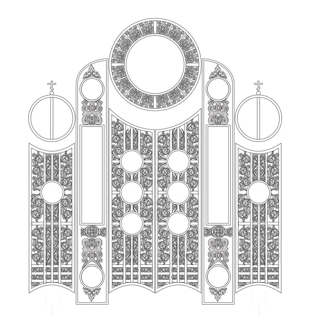 Чертежи иконостасов из дерева в церковь